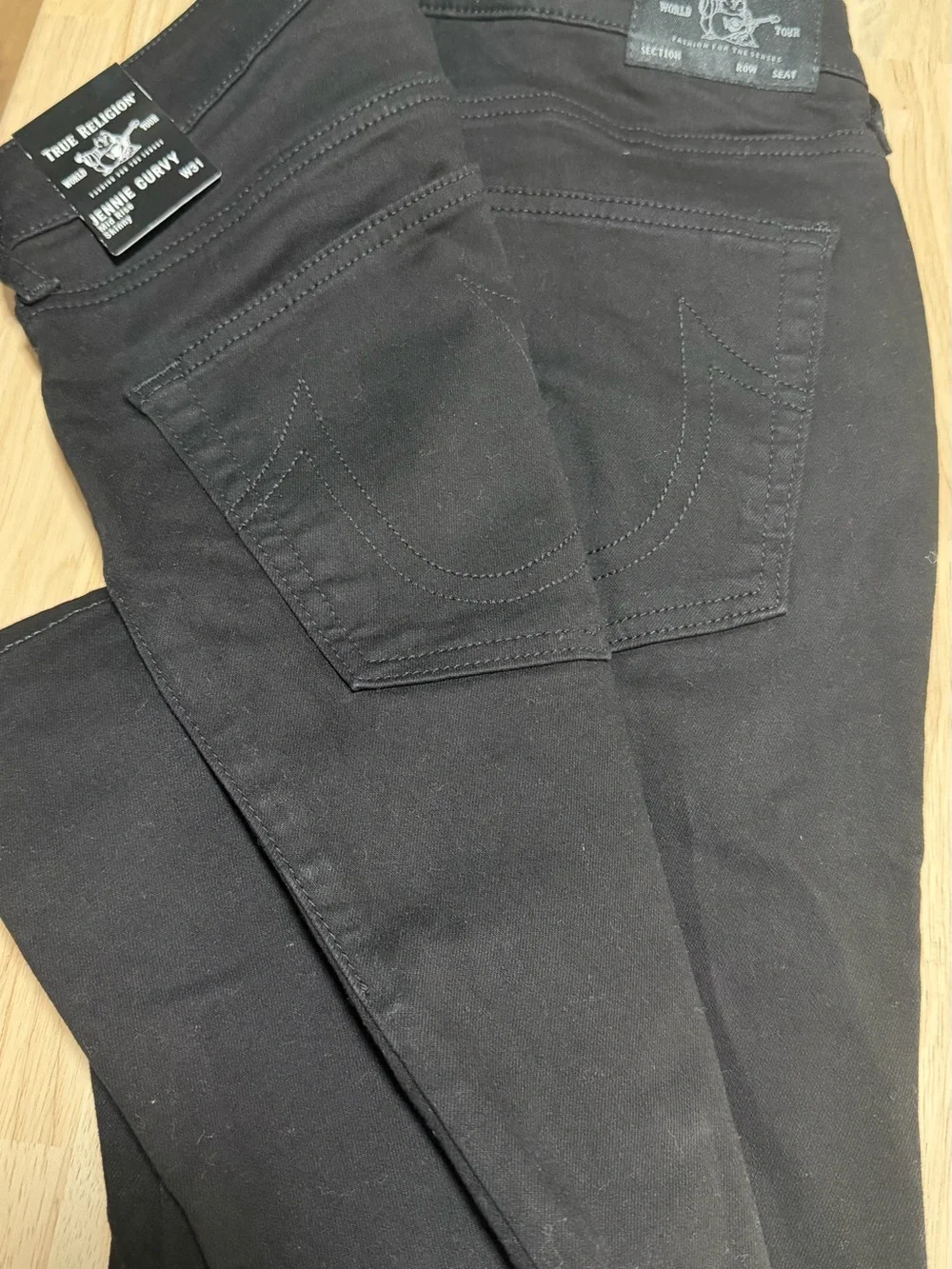 True Religion Men's Slim Straight Black Jeans